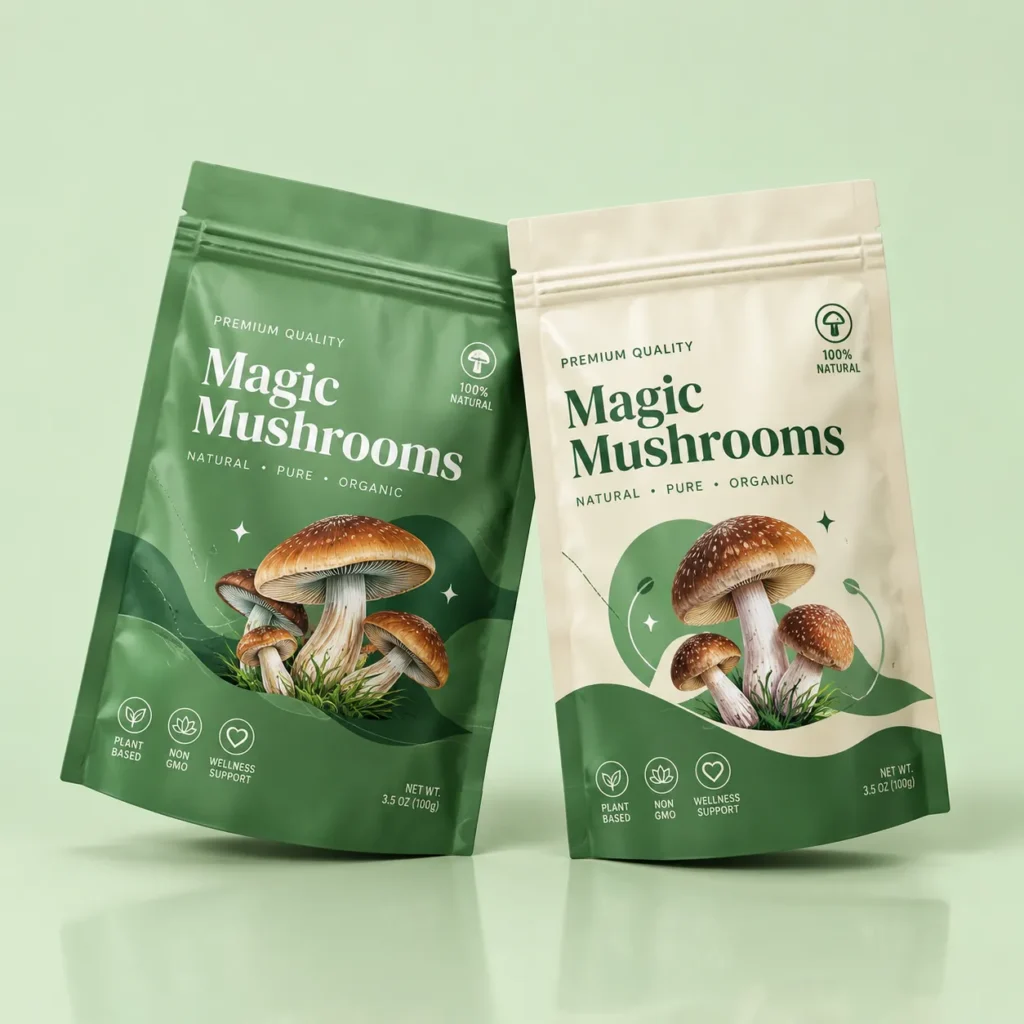 Custom Mushroom Mylar Bags