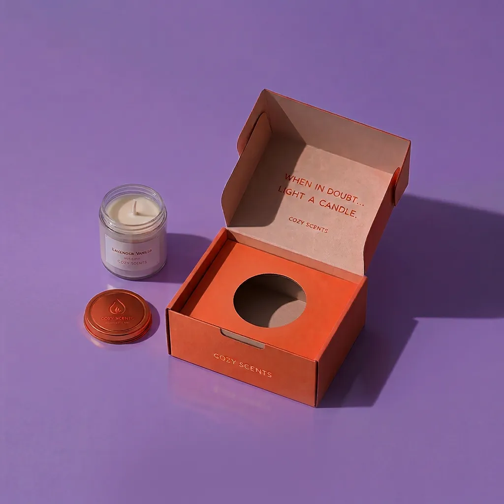 Custom Reverse Tuck Candle Boxes