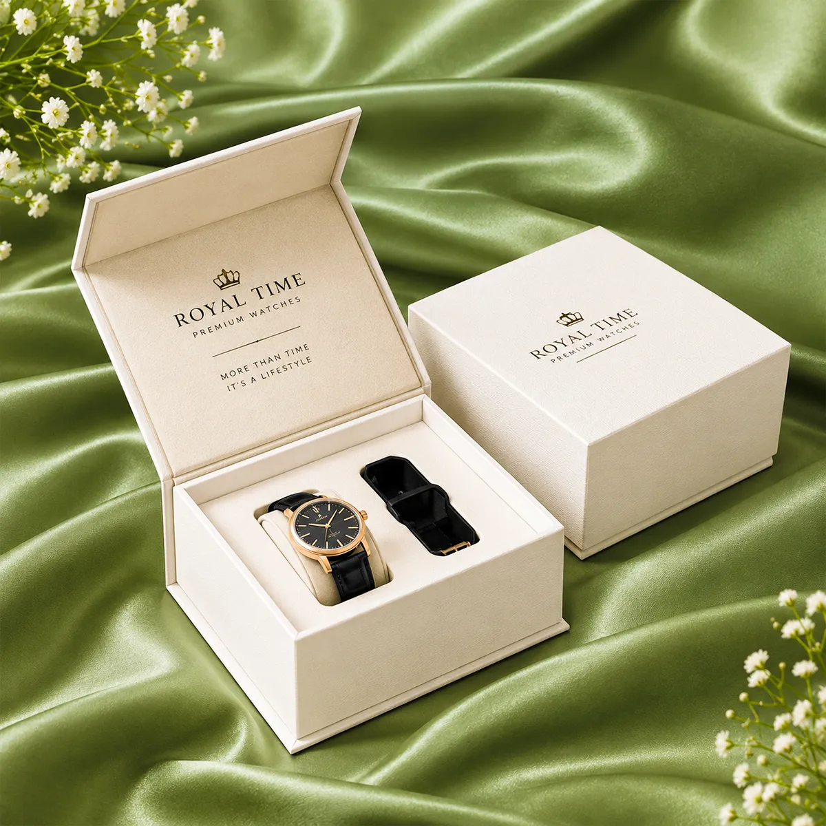 Custom Wrist Watch Boxes with printed logo