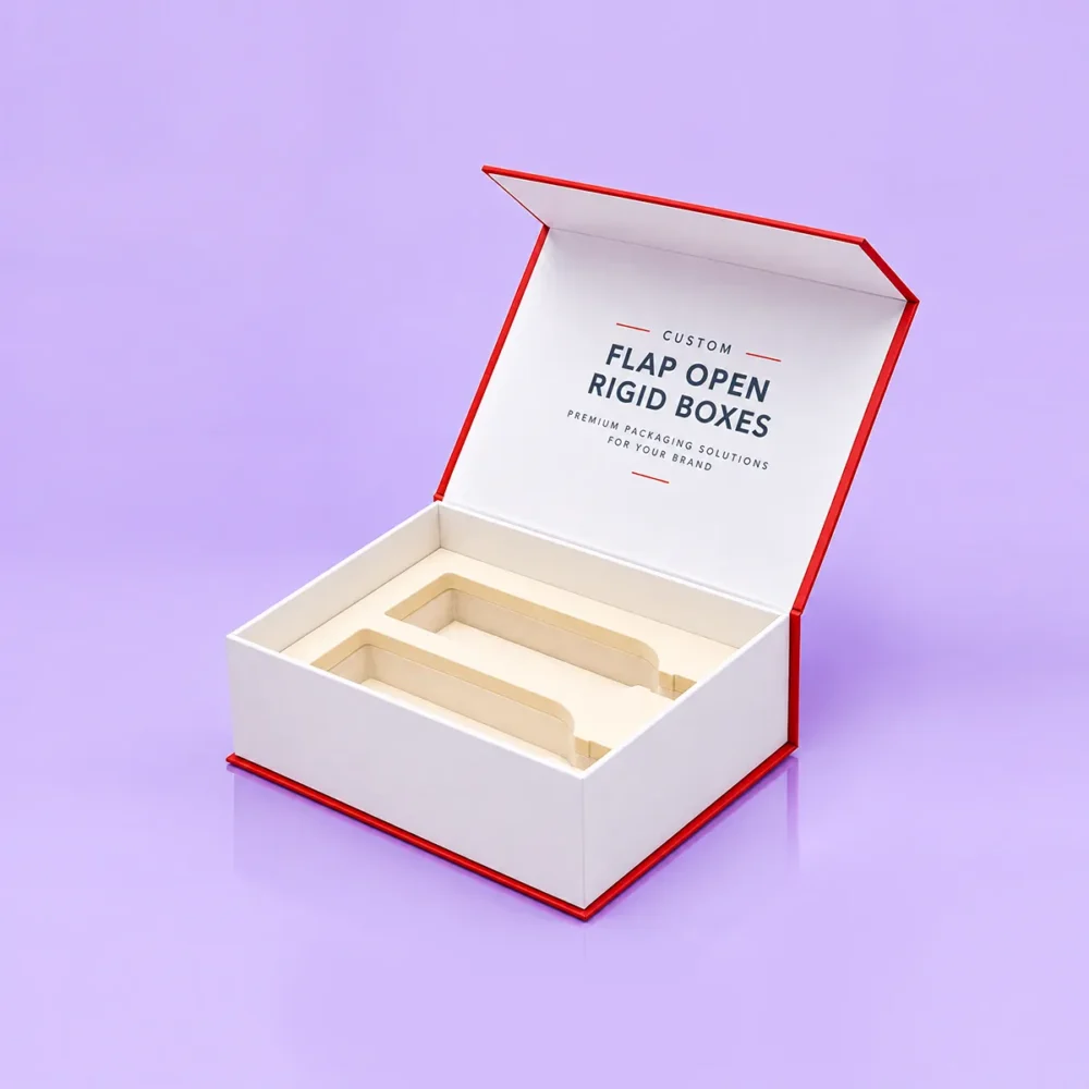Custom Flap Open Rigid Boxes