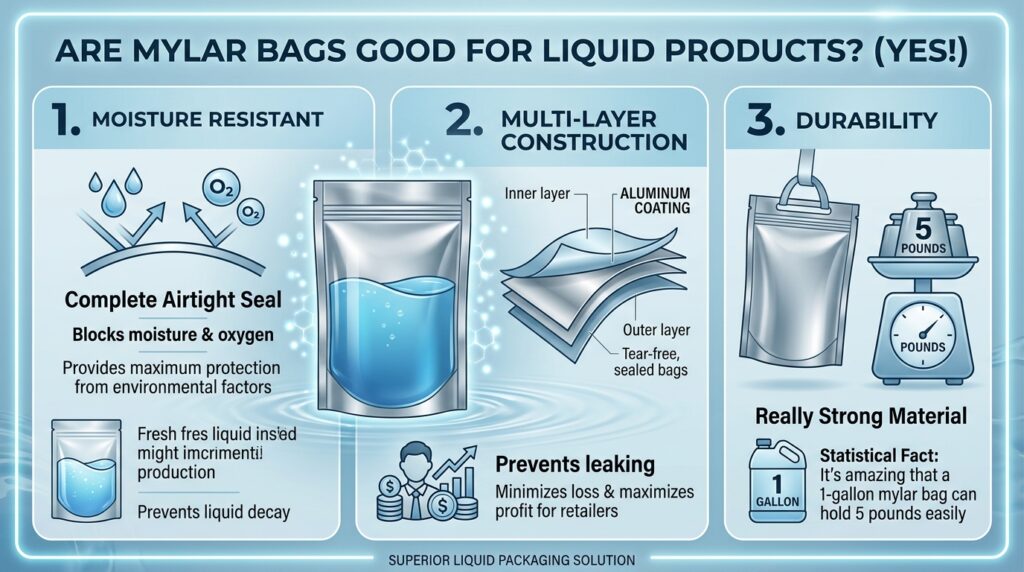 Are Mylar Bags Good For Liquid Products?