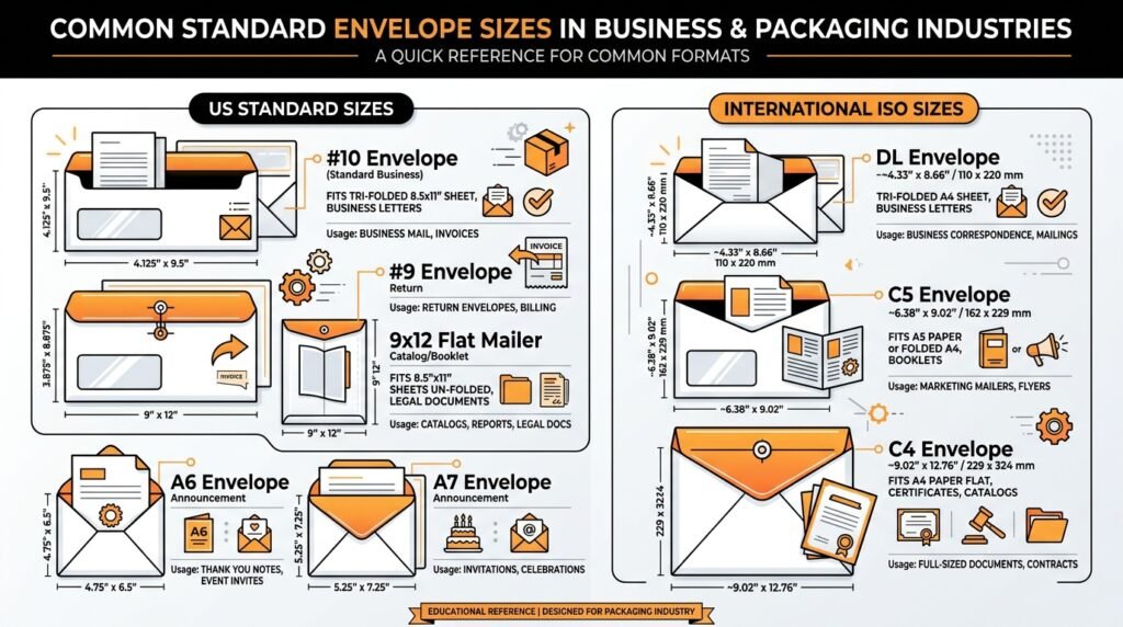 Standard Envelope Sizes: A Complete Guide for Businesses, Packaging ...