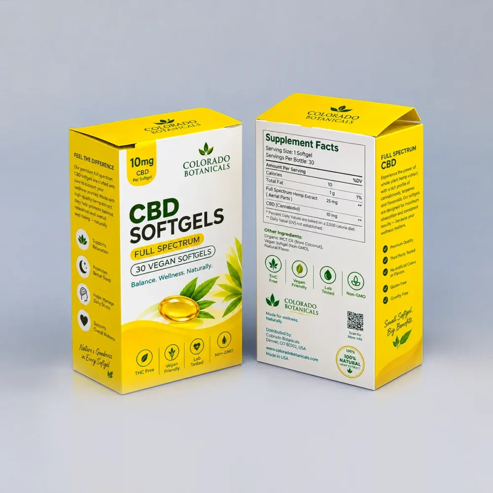 Custom CBD Softgel Boxes
