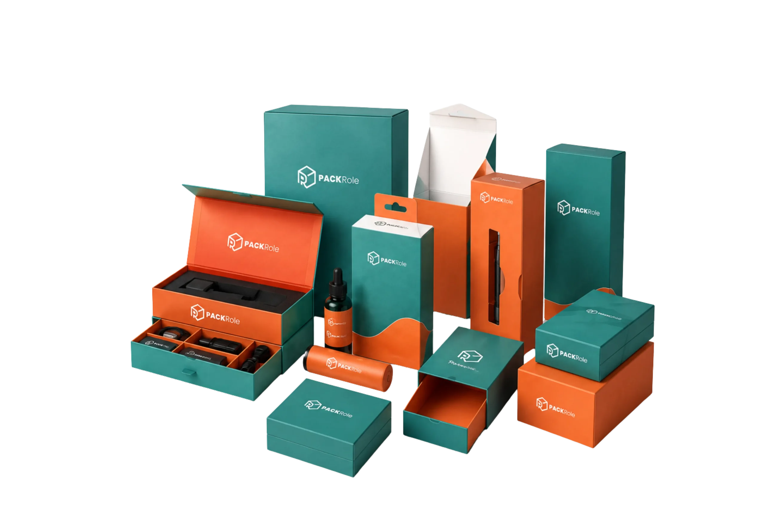 Custom vape boxes with logo in various printed packaging styles, sizes, and finishes