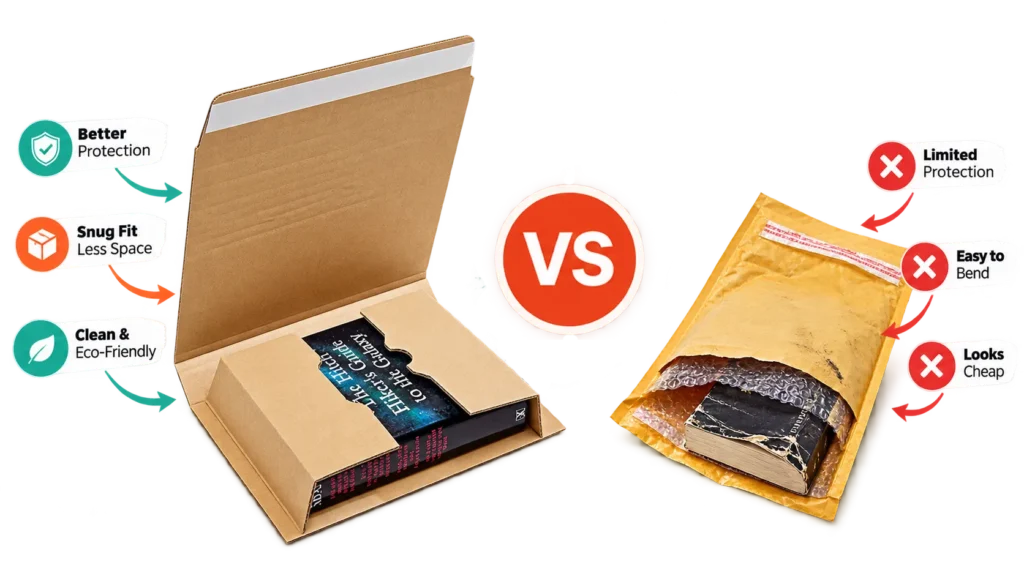 cardboard mailer boxes vs other book boxes