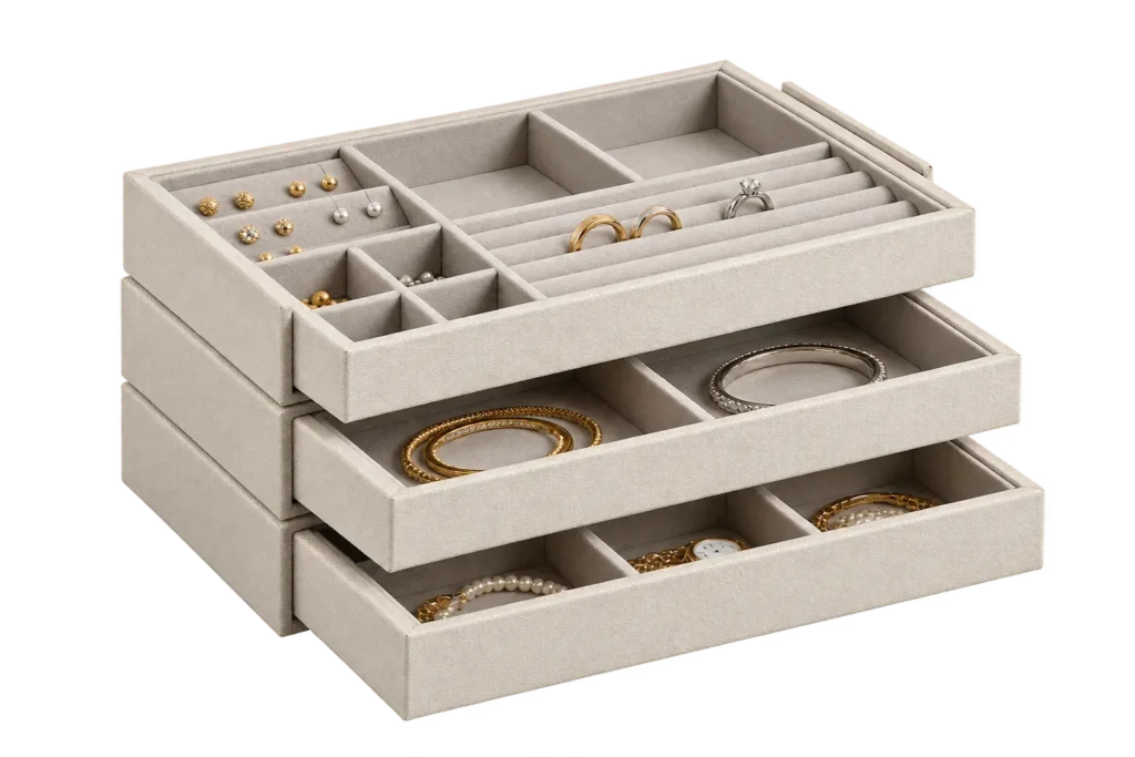 Stackable Trays for jewelry boxes