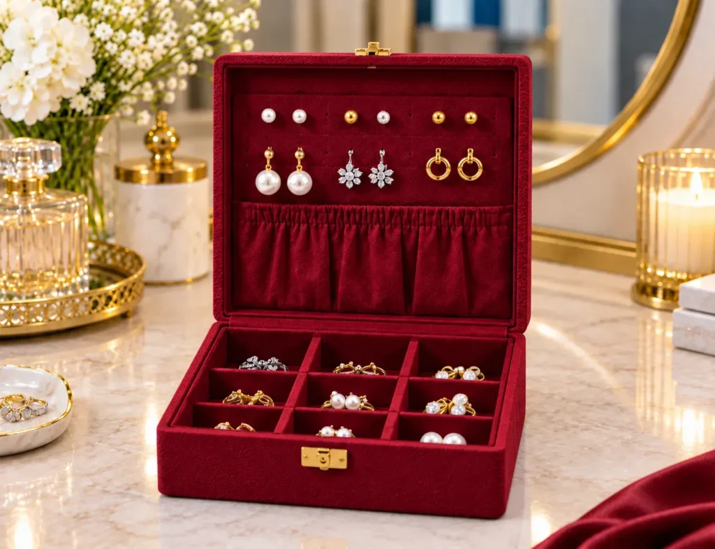 Earrings with holding 