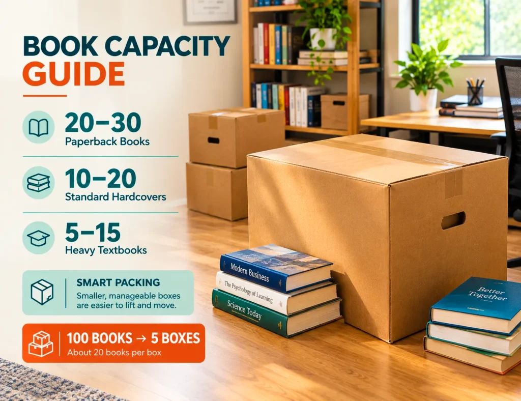 Book capacity guide in smart packaging