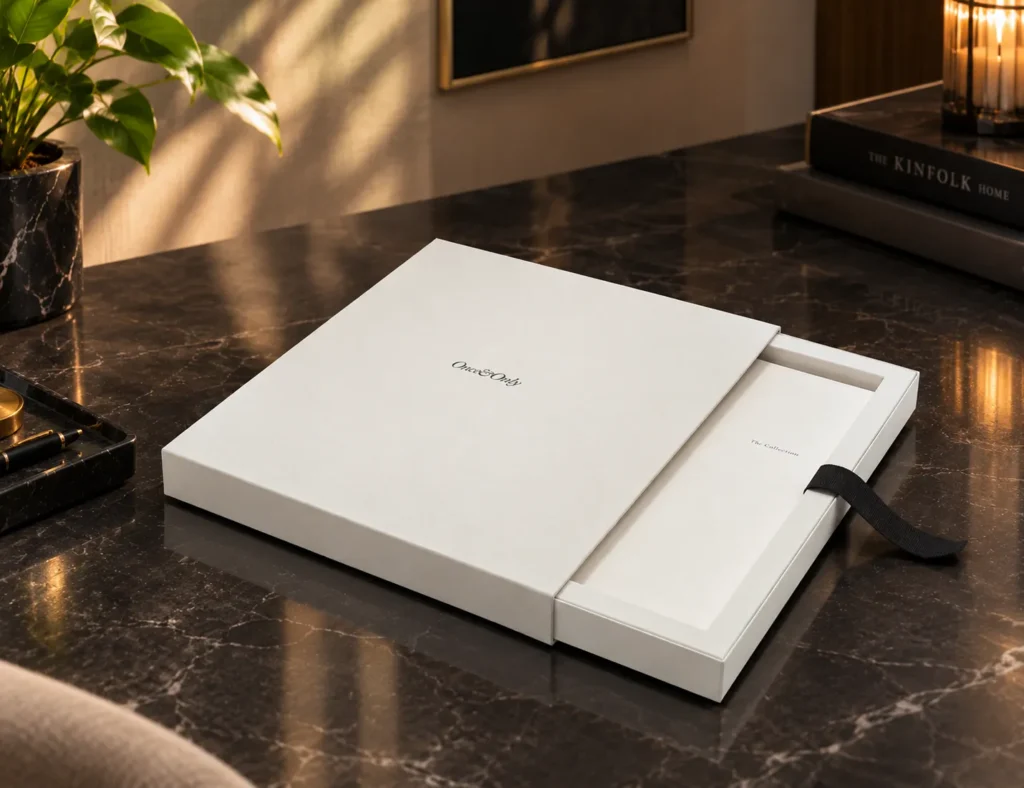 custom flat book box 