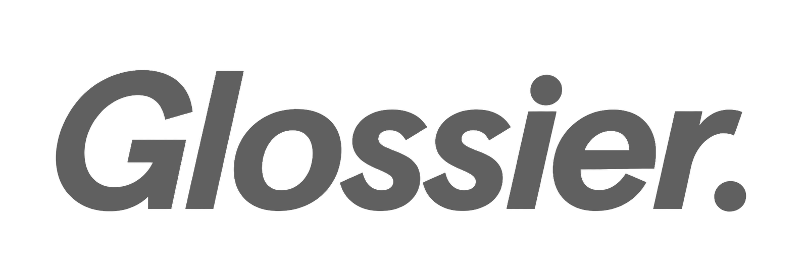 Glossier.Logo on Transparent Canvas